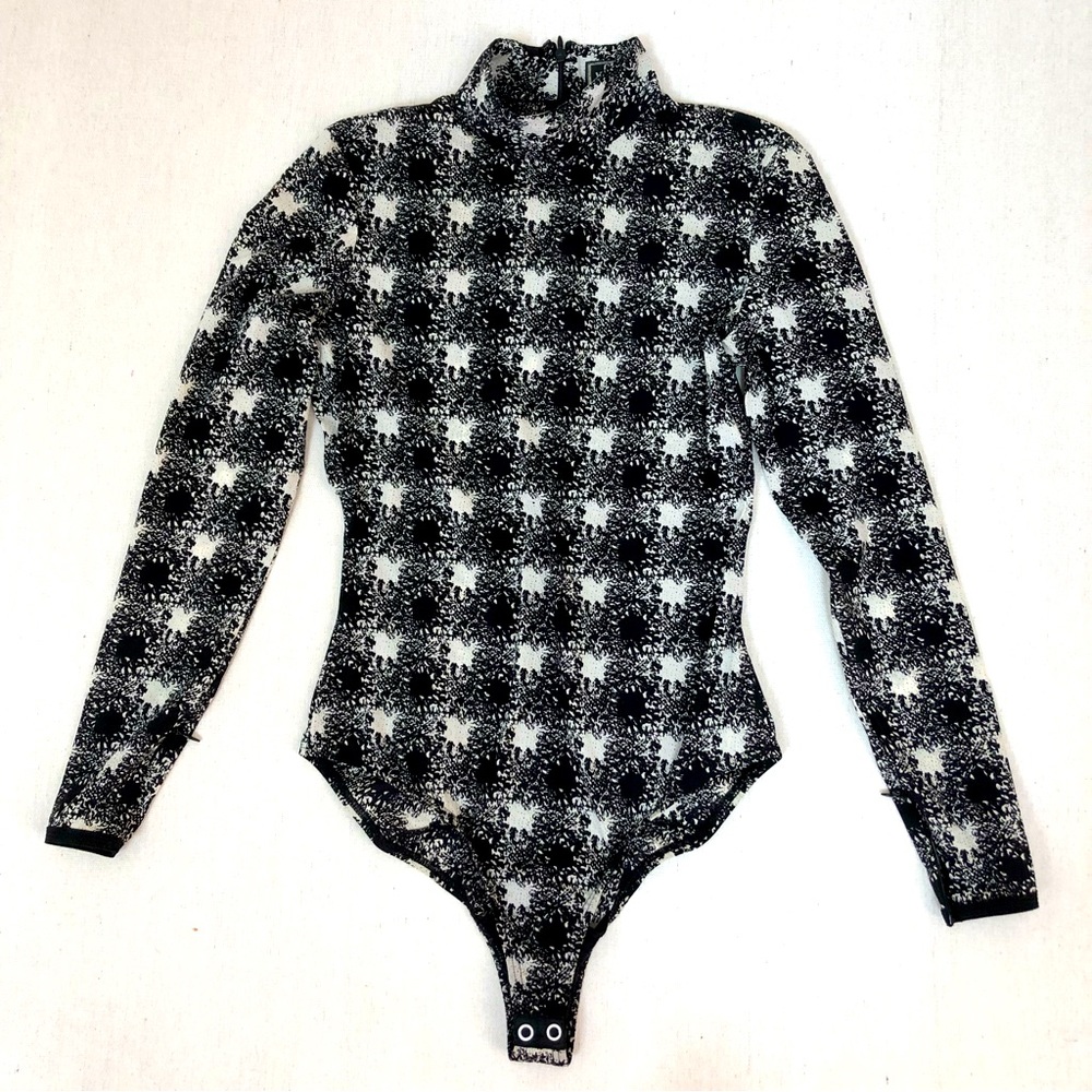 Gianni Versace Couture Vintage Mock Neck Bodysuit